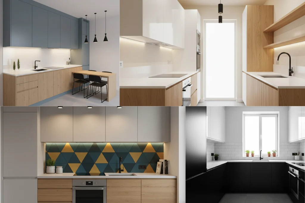 Small kitchen interiors that harmonize style in coimbatore