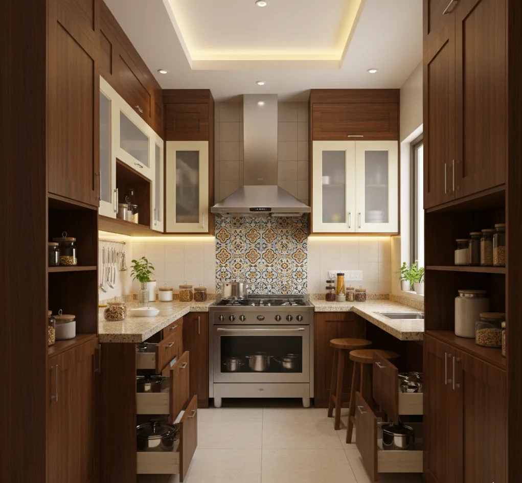 Small kitchen ideas-Narrow Pull-Out Pantry