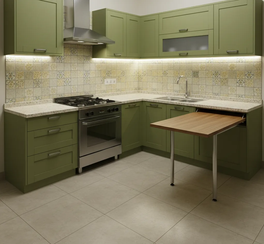 Small kitchen ideas with Dining Setup