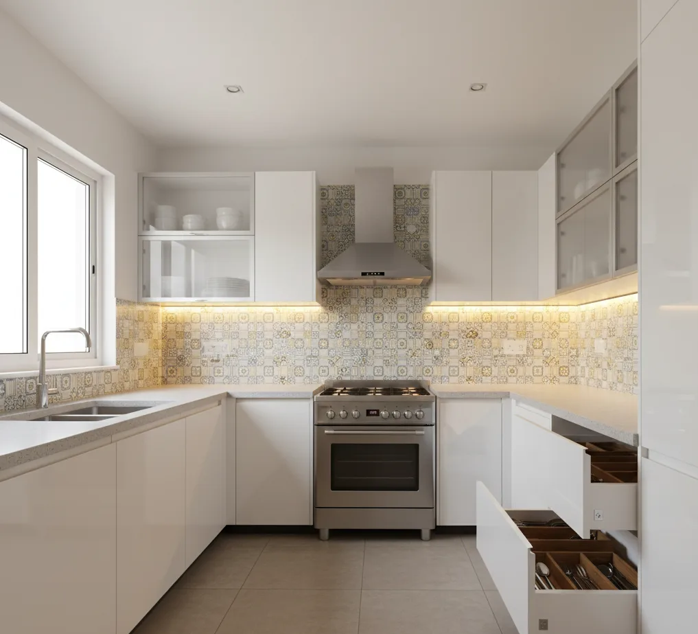 Small kitchen ideas with Bright & Light Cabinet Finishes